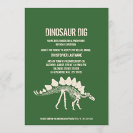 Dinosaur Dig Birthday Einladung