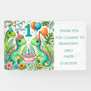 Dinosaur Dino 1. Geburtstags-Party Banner