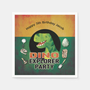 Dinosaur Dino Explorer Geburtstagsfeier Serviette