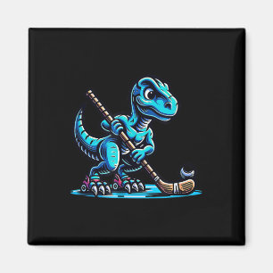 Dinosaur Dino Feldhockeyspieler Team Magnet