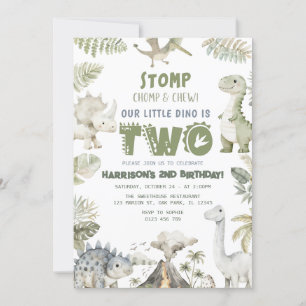 Dinosaur Dino Geburtstagsparty Einladung