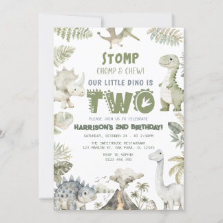 Dinosaur Dino Geburtstagsparty Einladung
