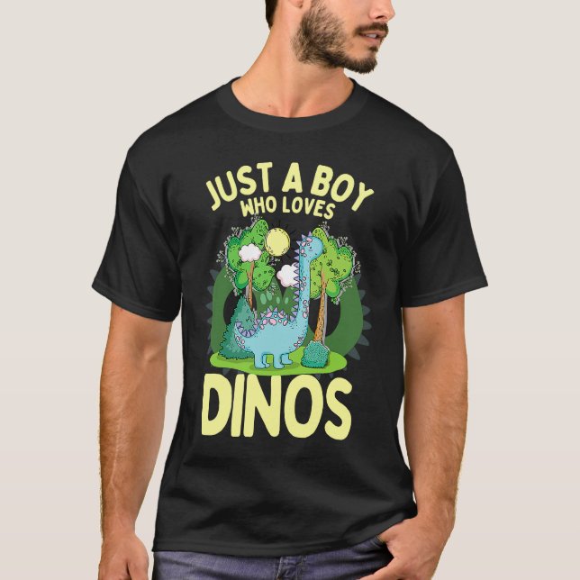 Dinosaur Dino Just A Boy, der Dinosaurier Dinos Li T-Shirt (Vorderseite)