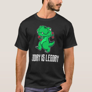 Dinosaur Dino Leg Training Fitness Muskeltraining T-Shirt
