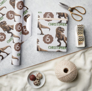 Dinosaur dino Party Kindergeburtstag Trex Geschenkpapier