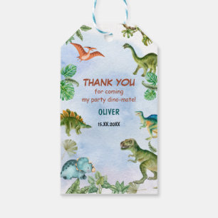 Dinosaur Dino T-rex Geburtstagsgeschenk Vielen Dan Geschenkanhänger