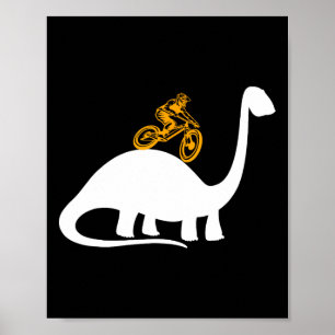 Dinosaur Dino T-Rex MTB Fahrrad Mountainbike Kleid Poster