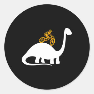 Dinosaur Dino T-Rex MTB Fahrrad Mountainbike Kleid Runder Aufkleber