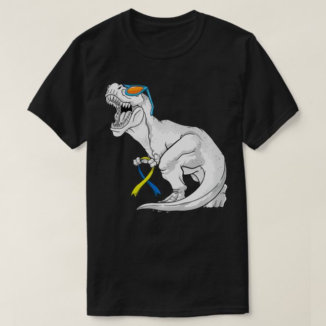 Dinosaur-Down-Syndrom Bewusstsein Kinder Jungen Mä T-Shirt (Design vorne)