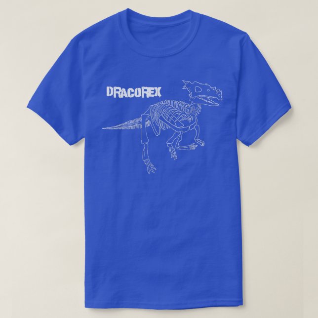 Dinosaur Dracore Fossil Skelett  T-Shirt (Design vorne)