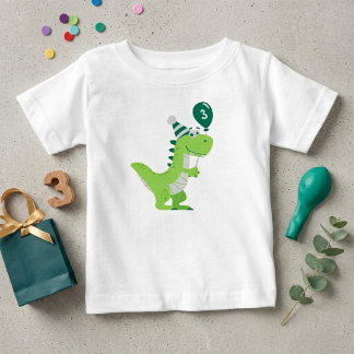Dinosaur Drei Rex 3. Geburtstag Baby T-shirt