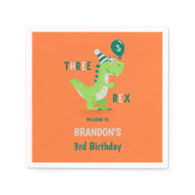 Dinosaur Drei Rex 3. Geburtstag