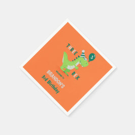 Dinosaur Drei Rex 3. Geburtstag Serviette