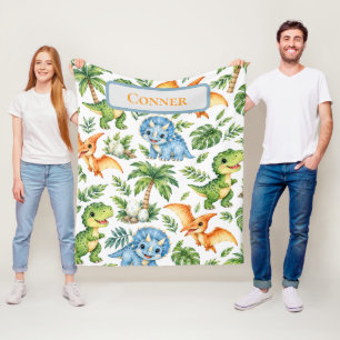 Dinosaur Dschungel Junge 1. Geburtstagsgeschenk Fleecedecke