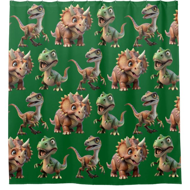 Dinosaur Duschvorhang (Vorderseite)