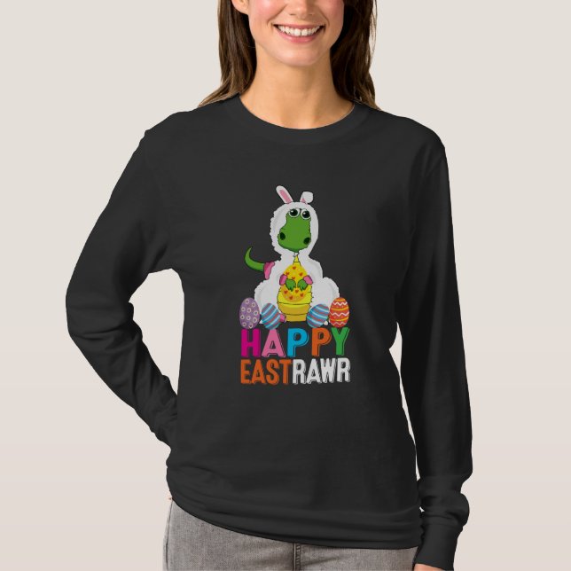 Dinosaur Easter Day Eggs cellent Happy East Rawr r T-Shirt (Vorderseite)
