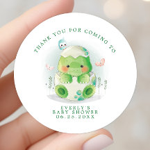 Dinosaur Egg Watercolor Babydusche Danke