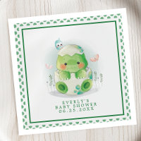 Dinosaur Egg Watercolor Babydusche Napkins