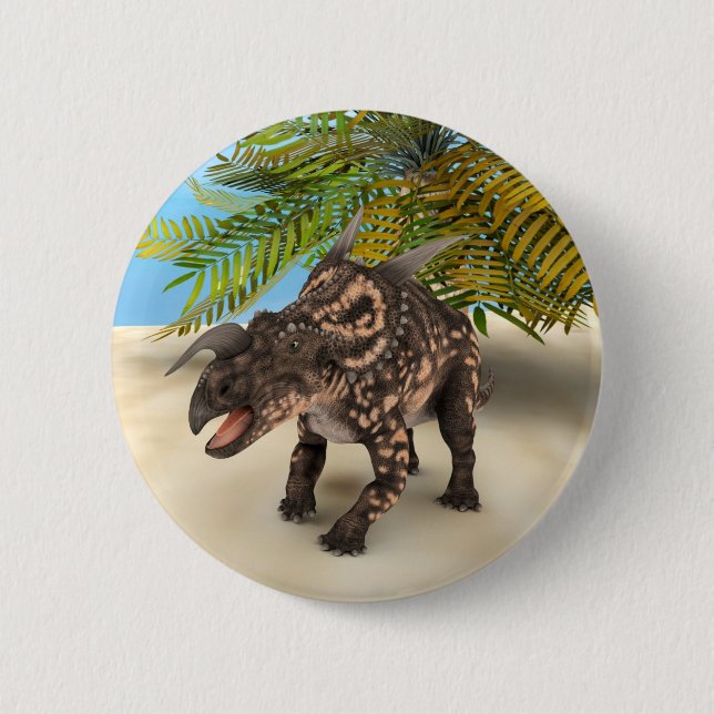 Dinosaur Einiosaurus Button (Vorderseite)
