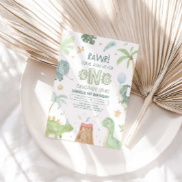 Dinosaur Einladung zum ersten Geburtstag
