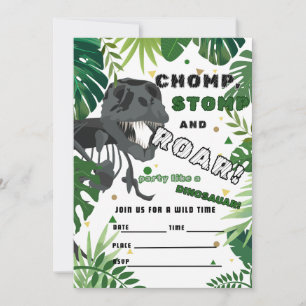 Dinosaur Einladung zum Geburtstag - Roarsome Kids 