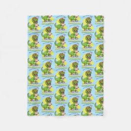 DINOSAUR ERA CARTOON QUOTE FLEECEDECKE