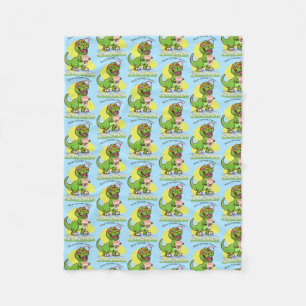 DINOSAUR ERA CARTOON QUOTE FLEECEDECKE