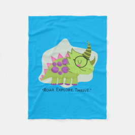 DINOSAUR ERA CARTOON QUOTE FLEECEDECKE