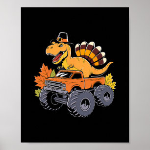 Dinosaur Erntedankfest Jungen Kinder Dino T Rex Mo Poster