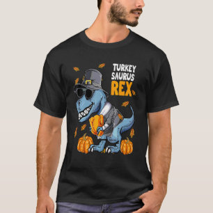 Dinosaur Erntedankfest Jungen Truthahn Saurus rex T-Shirt
