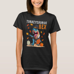 Dinosaur Erntedankfest Jungen Truthahn Saurus rex T-Shirt