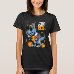 Dinosaur Erntedankfest Jungen Truthahn Saurus rex T-Shirt