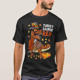 Dinosaur Erntedankfest Jungen Truthahn Saurus rex T-Shirt