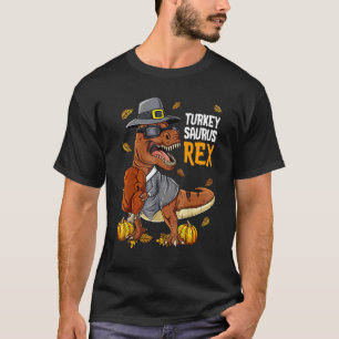 Dinosaur Erntedankfest Jungen Truthahn Saurus rex T-Shirt