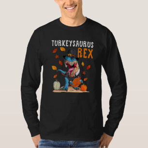 Dinosaur Erntedankfest Jungen Truthahn Saurus rex T-Shirt
