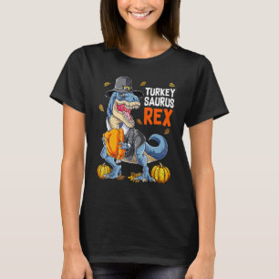 Dinosaur Erntedankfest Jungen Truthahn Saurus rex T-Shirt
