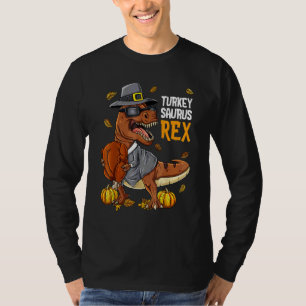 Dinosaur Erntedankfest Jungen Truthahn Saurus rex T-Shirt