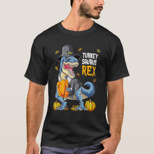 Dinosaur Erntedankfest Jungen Truthahn Saurus rex  T-Shirt