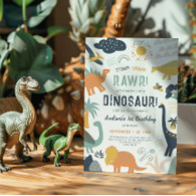 Dinosaur Erster Geburtstag Stomp Chomp Roar