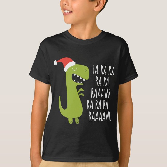 Dinosaur Fa Ra Ra Rawr Rawr Christmas T-Rex T-Shirt (Vorderseite)