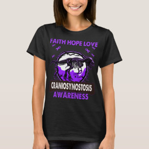Dinosaur Faith Hope Liebe CRANIOSYNOSTOSIS T-Shirt