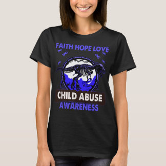 Dinosaur Faith Hope Liebe KIND MISSBRAUCHEN Bewuss T-Shirt