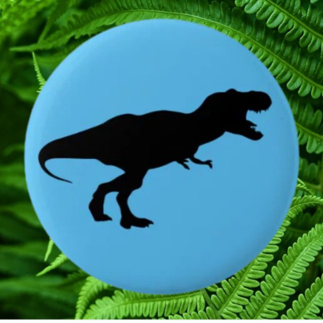 Dinosaur Farbiger Blau Button (Bring your dream party to life with our selection of quality Dinosaur themed party supplies )