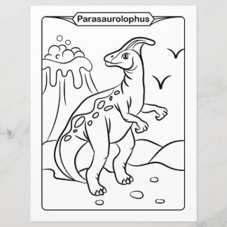 Dinosaur Farbing Page - Parasaurolophus
