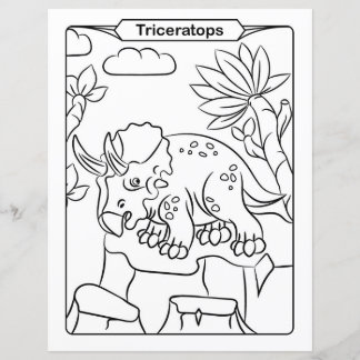 Dinosaur-Farbseite - Triceratops