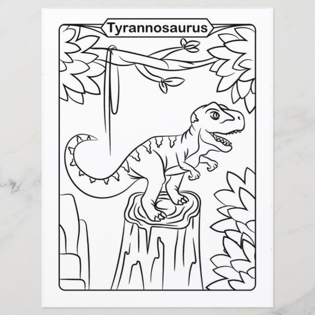 Dinosaur-Farbseite - Tyrannosaurus (Vorderseite)