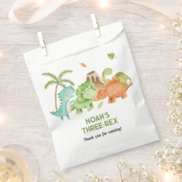 Dinosaur Favor Bags Boy Birthday Trex Triceratops Geschenktütchen