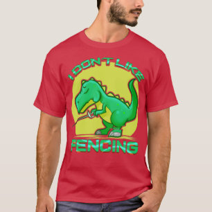 Dinosaur Fencer TRex Fencing Funny Sword Fighter T-Shirt