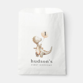 Dinosaur First Birthday Balloon Geschenktütchen