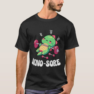 Dinosaur Fitnessstudio Gewichte heben Workout Süß  T-Shirt